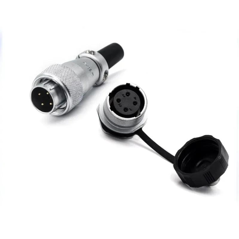 WEIPU WS16 TQ+ZM LED Light M16 Electrical Avaition Connector 2 3 4 5 7 9 10 Pin Adapter Male Plug Female Socket Rear Nut Seat