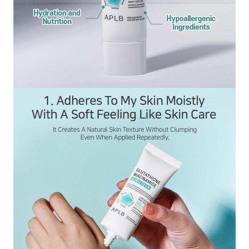 APLB Солнцезащитный крем с глутатионом и ниацинамидом