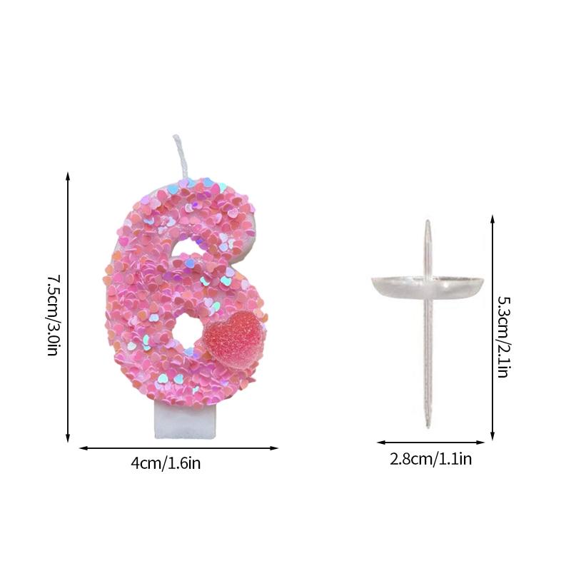 Креативные свечи на день рождения Свеча-бант Принадлежности для дня рождения Свечи для торта Украшение Цифровые 0-9 Вечеринка для будущей мамы Юбилей Декор для торта