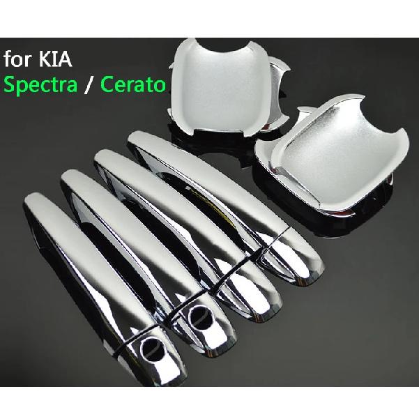 Для KIA Spectra 2004-2009 Cerato Хромированные накладки на ручки дверей Снаружи 2005 2006 2007 2008 Аксессуары Наклейки Стайлинг автомобиля