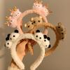 New Funny Cartoon Plush Bear Hair Band for Women Sweet Cute Anti Slip Face Wash Headband Hairpin Girl Hair Accessories