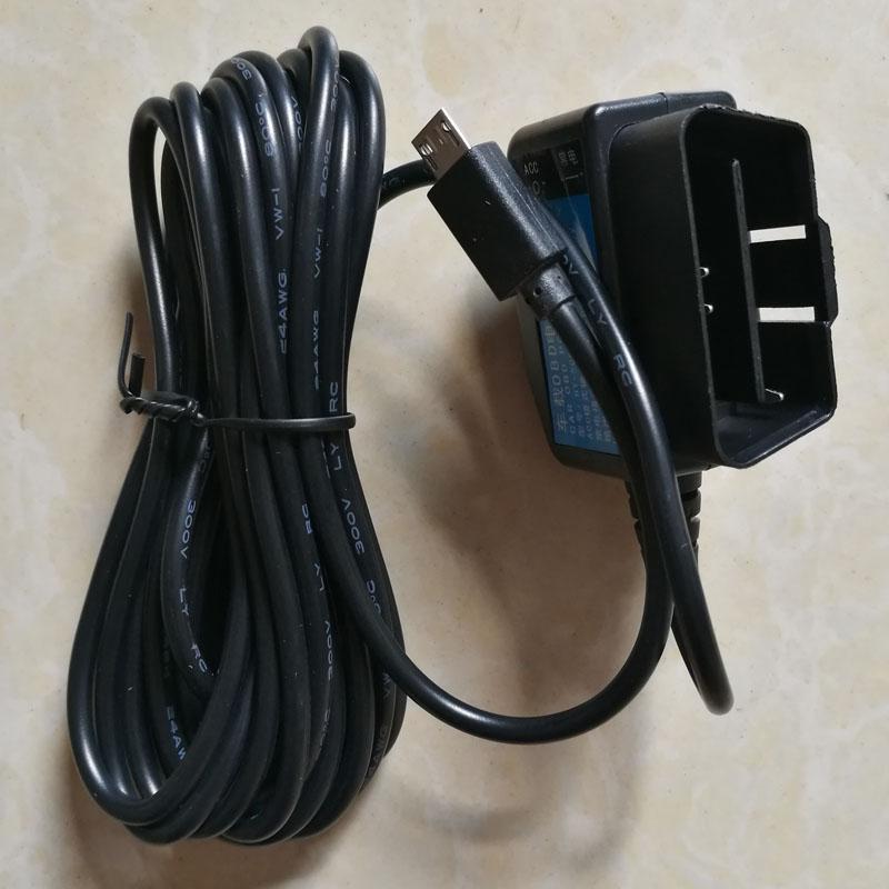 Вход 12 В-40 В до 5 В/3 А Автомобильный видеорегистратор Комплект проводов Type-C Min/Micro USB Головка Автомобильное зарядное устройство OBD Понижающий кабель DVR GPS 3,5 метра