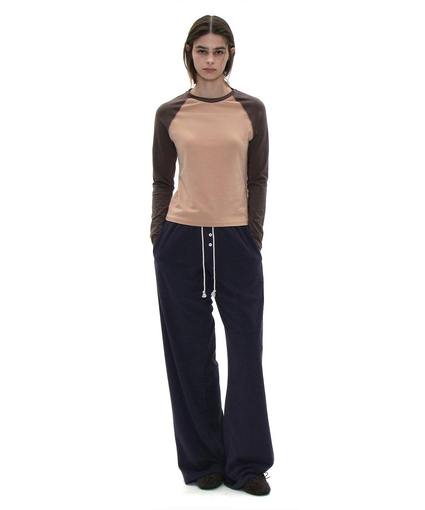 PARTIMENTO WOMEN Pwc Button Wide Leg Jersey Pants_8 Colors
