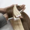 Luxseahair Прямые Однородные Натуральные Волосы Ленточные Наращивания Невидимые Обычные Ленточные Наращивания Волос