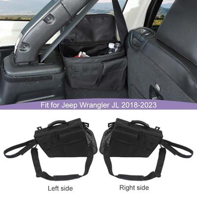 Подходит для Jeep Wrangler JL 2018-2023 4-дверная версия Сумка-органайзер для хранения сбоку в багажнике Укладка Упорядочивание Автоаксессуары