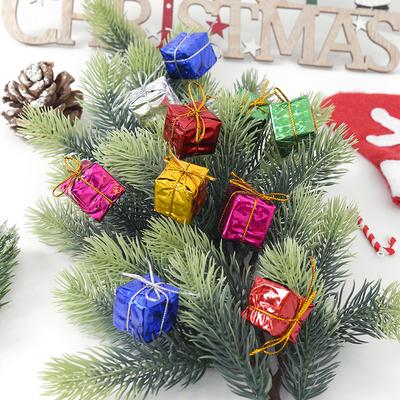 12/24 шт. Мини Рождественские украшения Подарочные коробки Подвески на елку из пенопласта Подарок для домашнего декора Новогодние товары для вечеринки