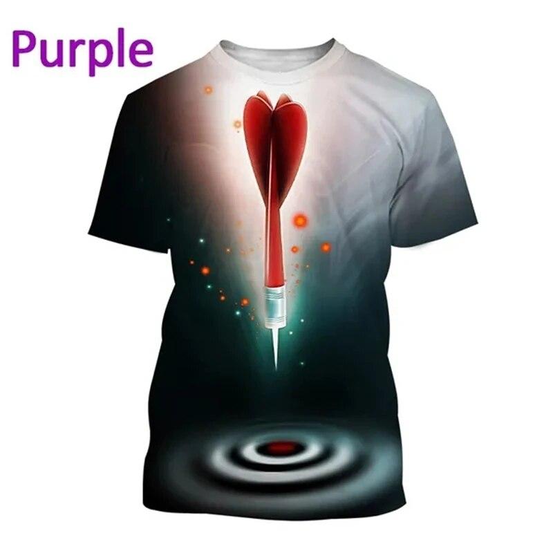 Мужская футболка с коротким рукавом и рисунком дартс, повседневная модная игра в стиле Харадзюку, уличная одежда с 3D принтом, топ Ropa Hombre