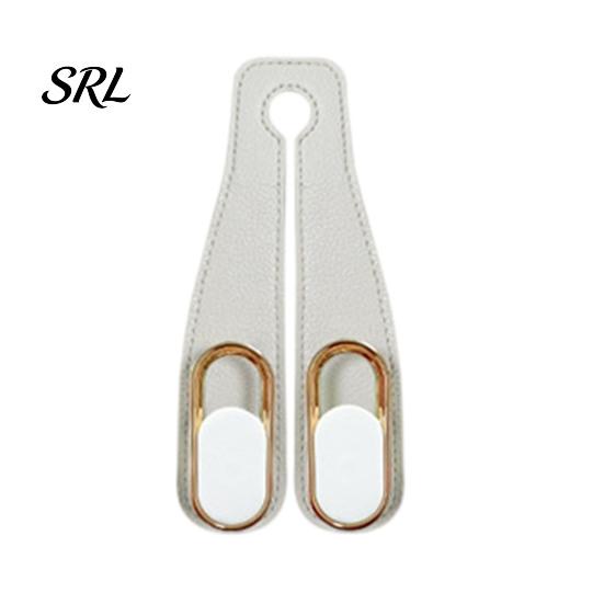 Compact Car Interior Organizers Universal Seat Hook Hanger, Faux Leather Back Storage Headrest Hangers Foldable Organizer for Hanging Groceries