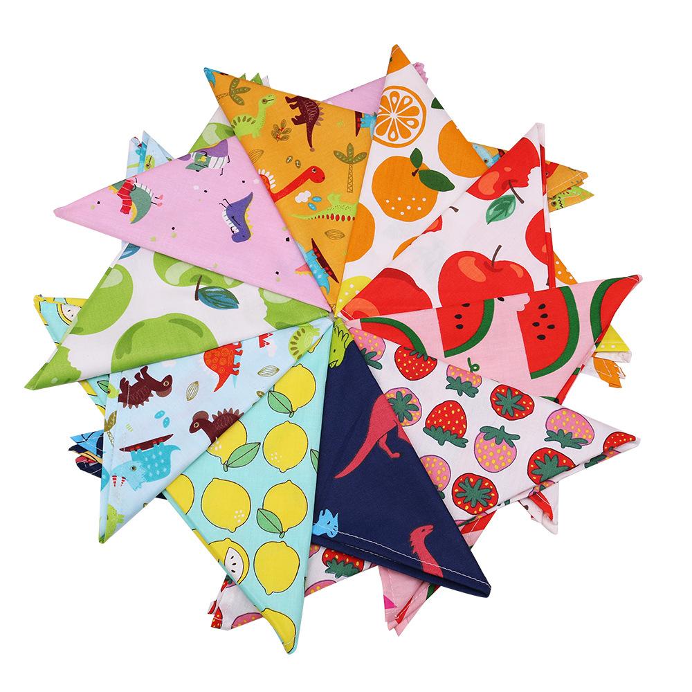 5/10pcs Spring Summer Flowers Fruits Dog Puppy Pet Cat Bandana Scarf Handkercheifs Pet Grooming Supplies Accessories