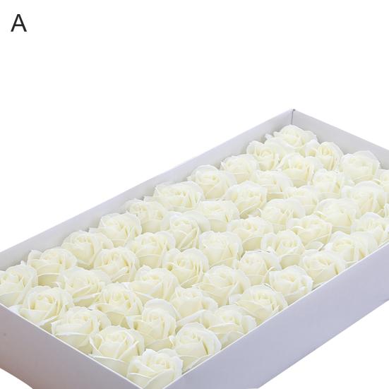 50 шт. 3-слойное мыло с ароматом розы, цветок, подарок на Рождество, День святого Валентина, день рождения