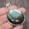 Labradorite Gemstone Handmade 925 Sterling Silver Jewelry Pendant For Thanksgiving