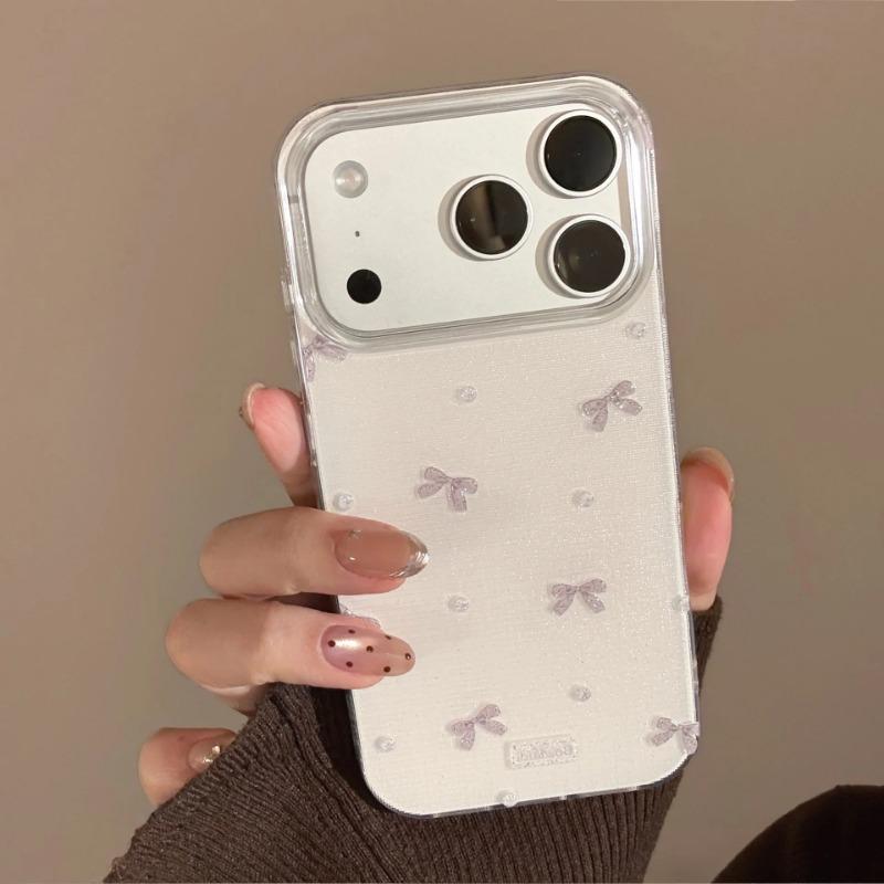 3D Бантик Блестящий Чехол Для Телефона Для iPhone 17 Air 16 15 14 13 12 11 Pro Max XS XR X 7 8 Plus Ударопрочный Защитный Чехол