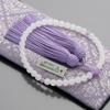 Buddhist Altar Shop Takita Shoten Kyoto Prayer Beads for White Shiunite 7mm Pure Silk Headed Bead Bag Can Be Used by All Certificate Included Women,