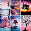 5D DIY Diamond Painting Cross Stitch Four Season Tree Diamond Embroidery Full Round Rhinestone of Picture Home Decoration