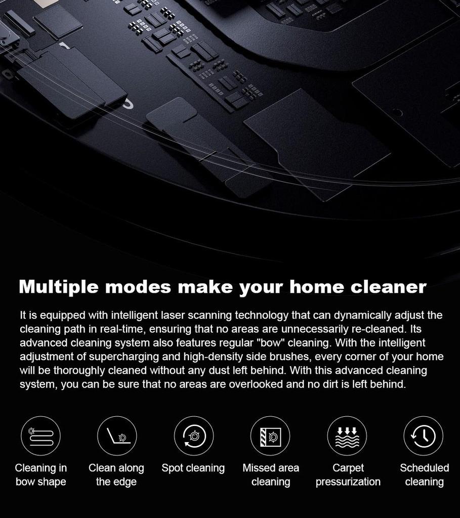 Liectroux M70 Pro Lidar Robot Vacuum Cleaner with Self-emptying Dustbin, Multi-floor Map Storage, 6500Pa Strong Suction