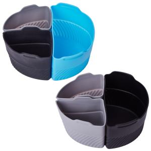3 In 1 Slow Cooker Divider Liners Reusable Leakproof Dishwasher Safe Food Grade Silicone Cooking Liner For 6QT Crock Pot