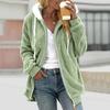 Sherpa Jacket for Women Winter Fuzzy Zip Up Fleece Sweatshirt Casual Warm Drawstring Hooded Coat with Pockets