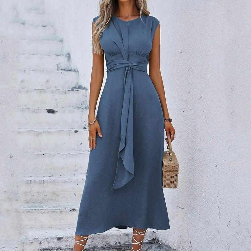 Новое винтажное платье без рукавов больших размеров для женщин, повседневное свободное длинное летнее платье