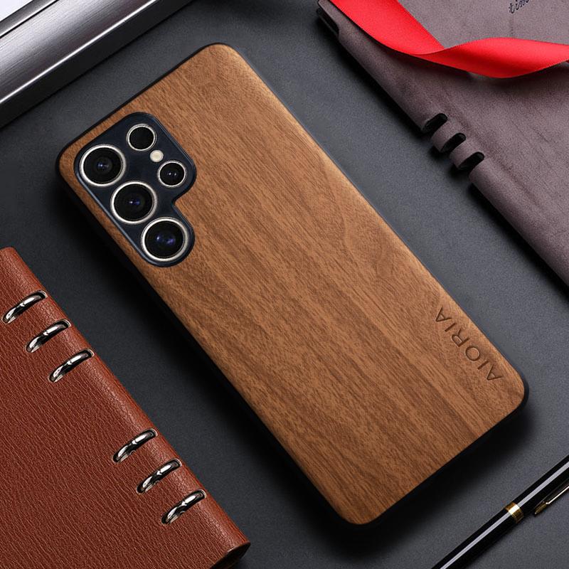 Case for Samsung Galaxy S25 S24 Plus S23 Ultra FE 5G Bamboo Wood Pattern Back Cover for Galaxy S25 Edge S25 S24 Ultra Plus Case