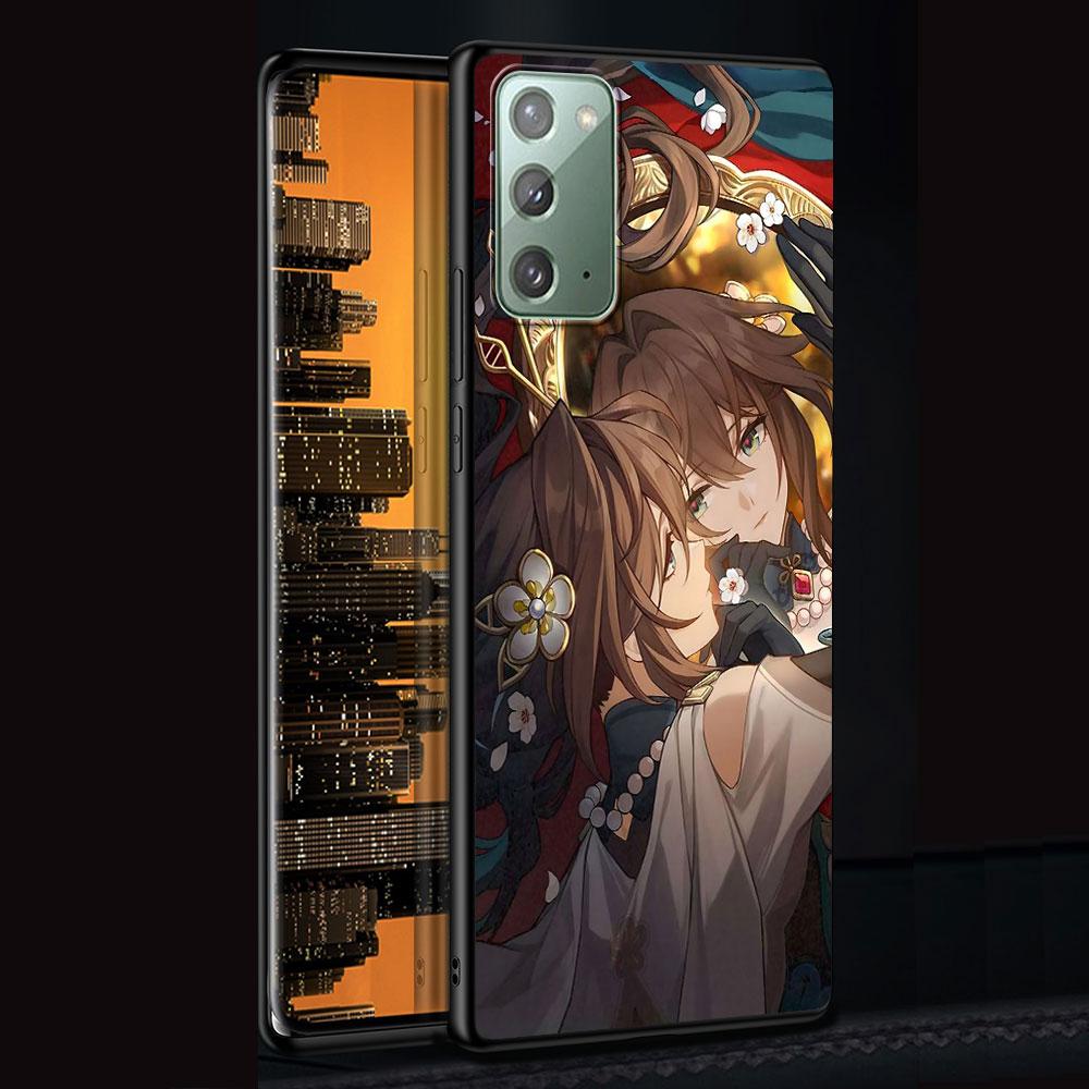 Чехол Ruan Mei Honkai Star Rail для Samsung Galaxy Note 10 Plus 20 Ultra 9 8 TPU Phone Cover Note 10 Lite Black Soft Shell Funda