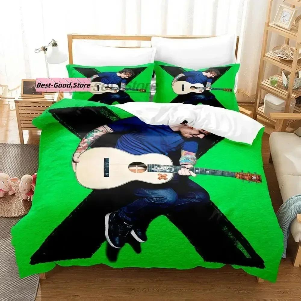 2014 Ed Sheeran Bedding Set Duvet Cover Sheet Printed Bed Set Pillowcase Bed Full Queen King Size Comforter Bedroom Hip Hop cama