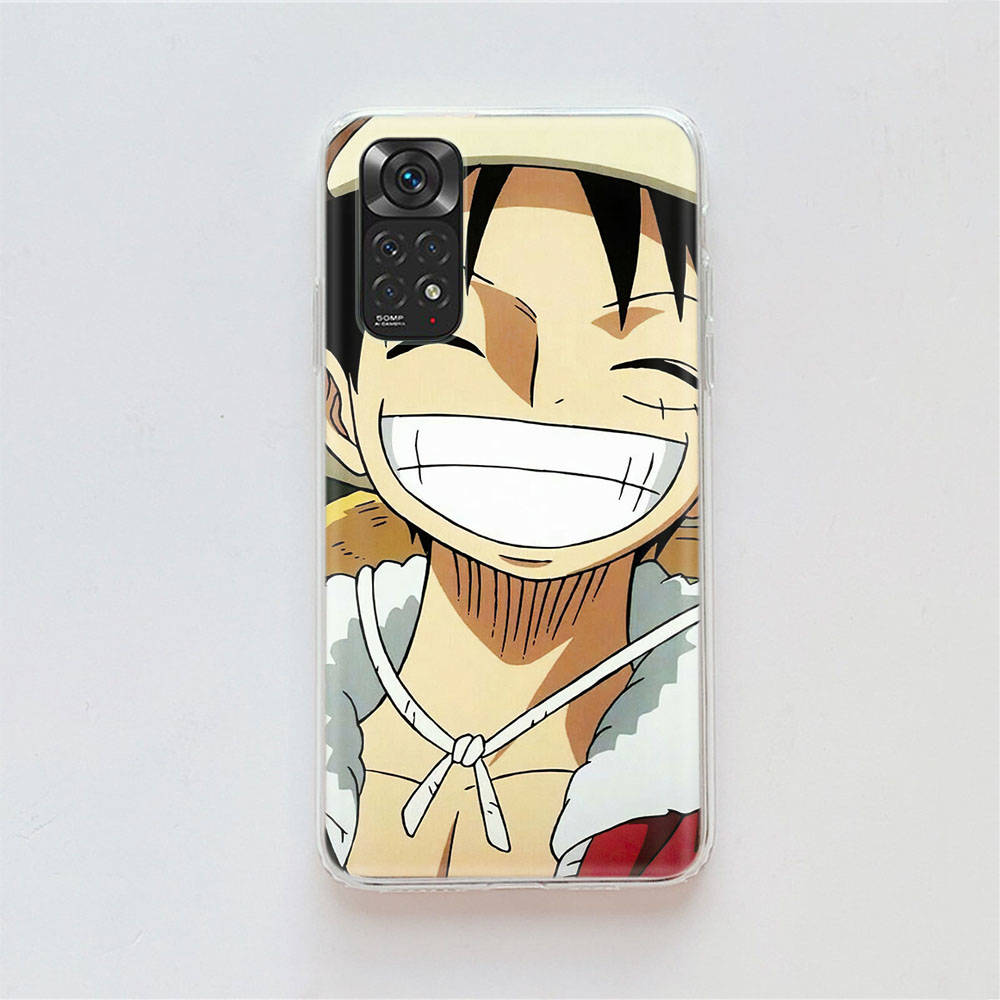 Чехол DT28 One Piece Luffy для Samsung A04 A14 A23 A34 A54 M23 M33 M52 M53 Realme 10 9 C30S C35 C55 VIVO Y02S Y21 Y33S Y51 X80 Pro Прозрачная крышка