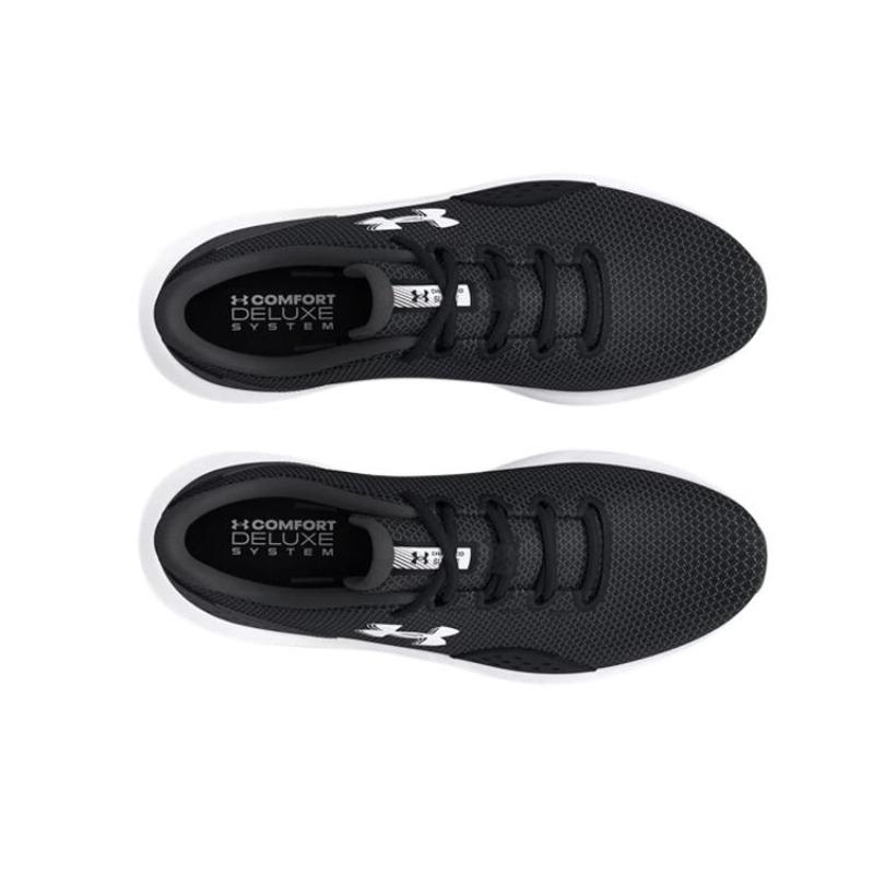 Under Armour Lightweight Low Top Running Shoes Women Black White 3027007-001