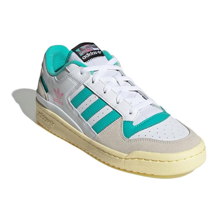 Adidas Forum Low CL White Mint Rush Unisex Sneakers Cloud-White Bliss-Pink HQ6875