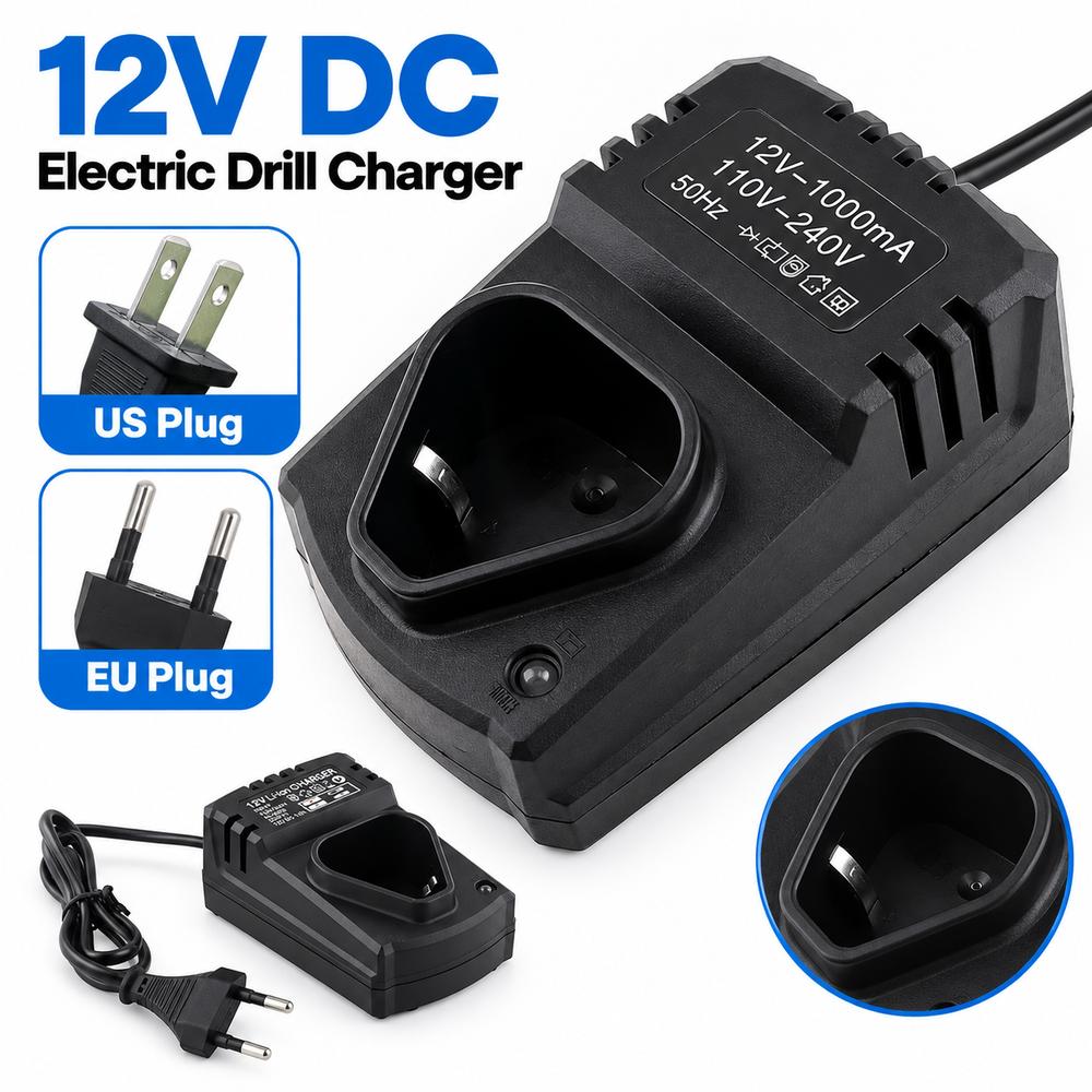 1Pcs 110-240V Input Li-ion Battery Charger 12V DC Power Tool Charger for Lithium Screwdriver