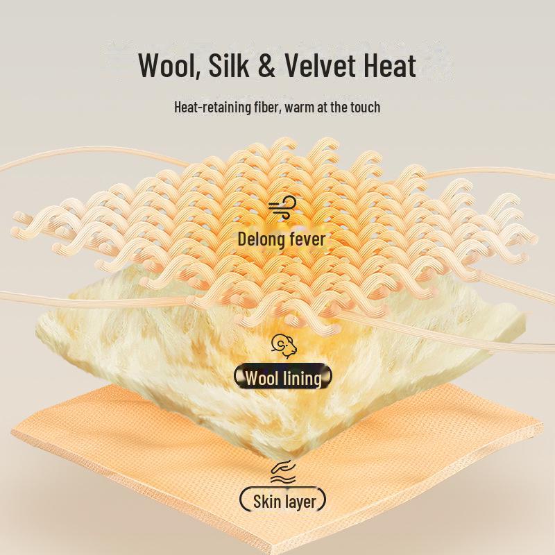 Женские теплые леггинсы из шелка Mulberry с высокой талией - антистатические, бесшовные шерстяные брюки для осени и зимы