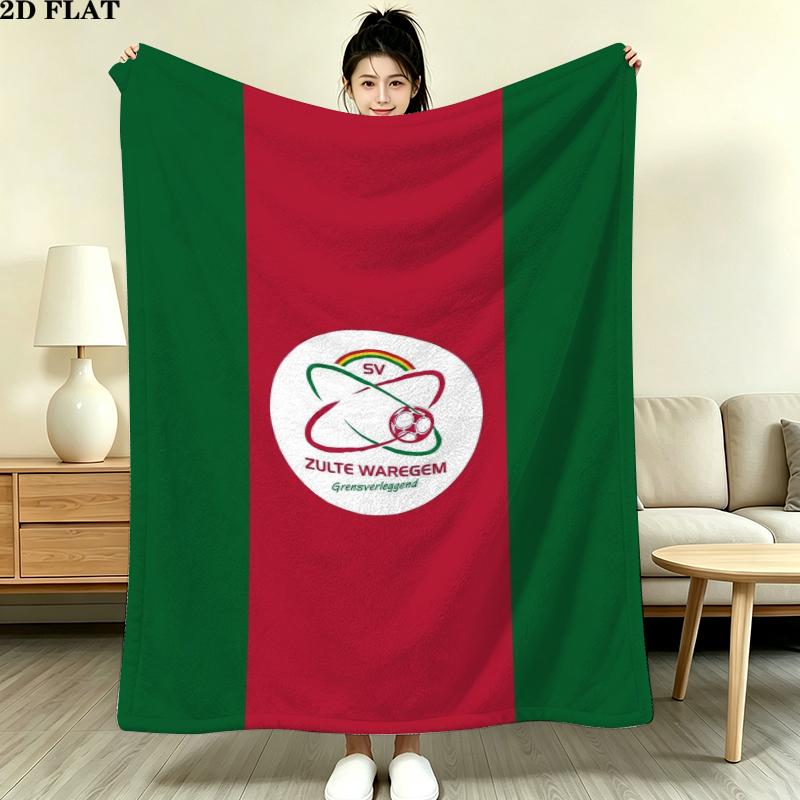 Sv Zulte Waregem Print Flannel Blanket, High quality Comfortable for All Seasons, Home Decor, Warmth and Comfort, Perfect for Christmas Gifts