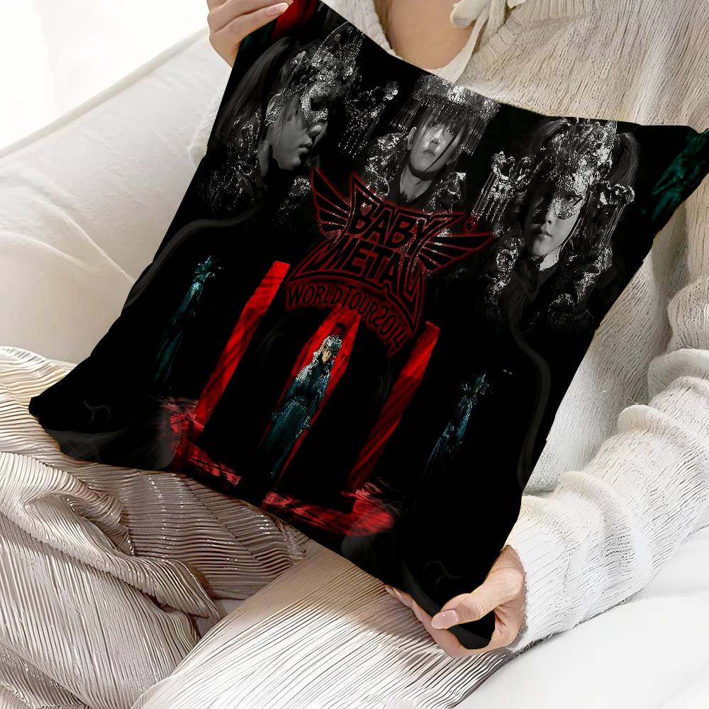 Подушка с принтом группы BABYMETAL, персонализированная, чехол от пыли, для спальни, детской вечеринки, наволочка, подарок на день рождения ребенку