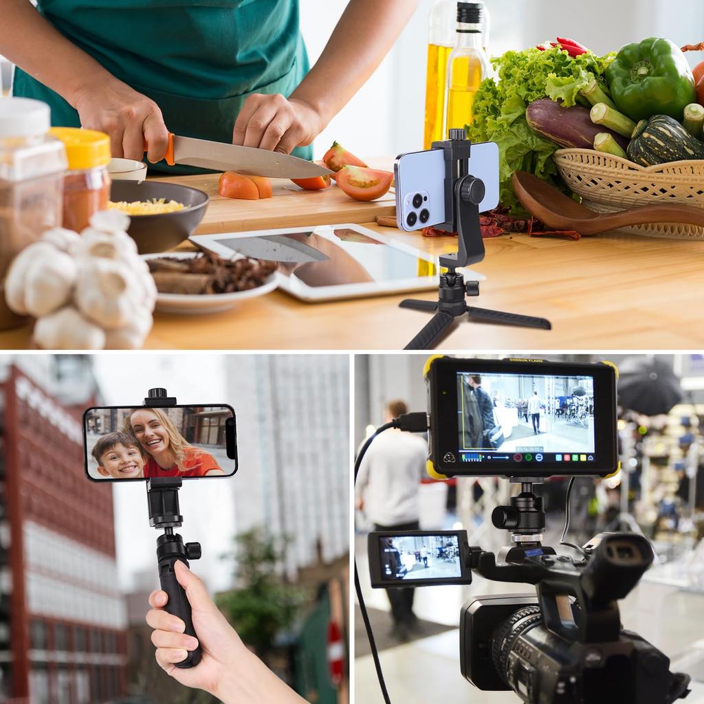 Шаровая головка ARTCISE 20 мм с низким центром тяжести, винт для камеры «папа-папа», двойной штифт, алюминий с ЧПУ, вращение на 360 градусов, панорамный шар