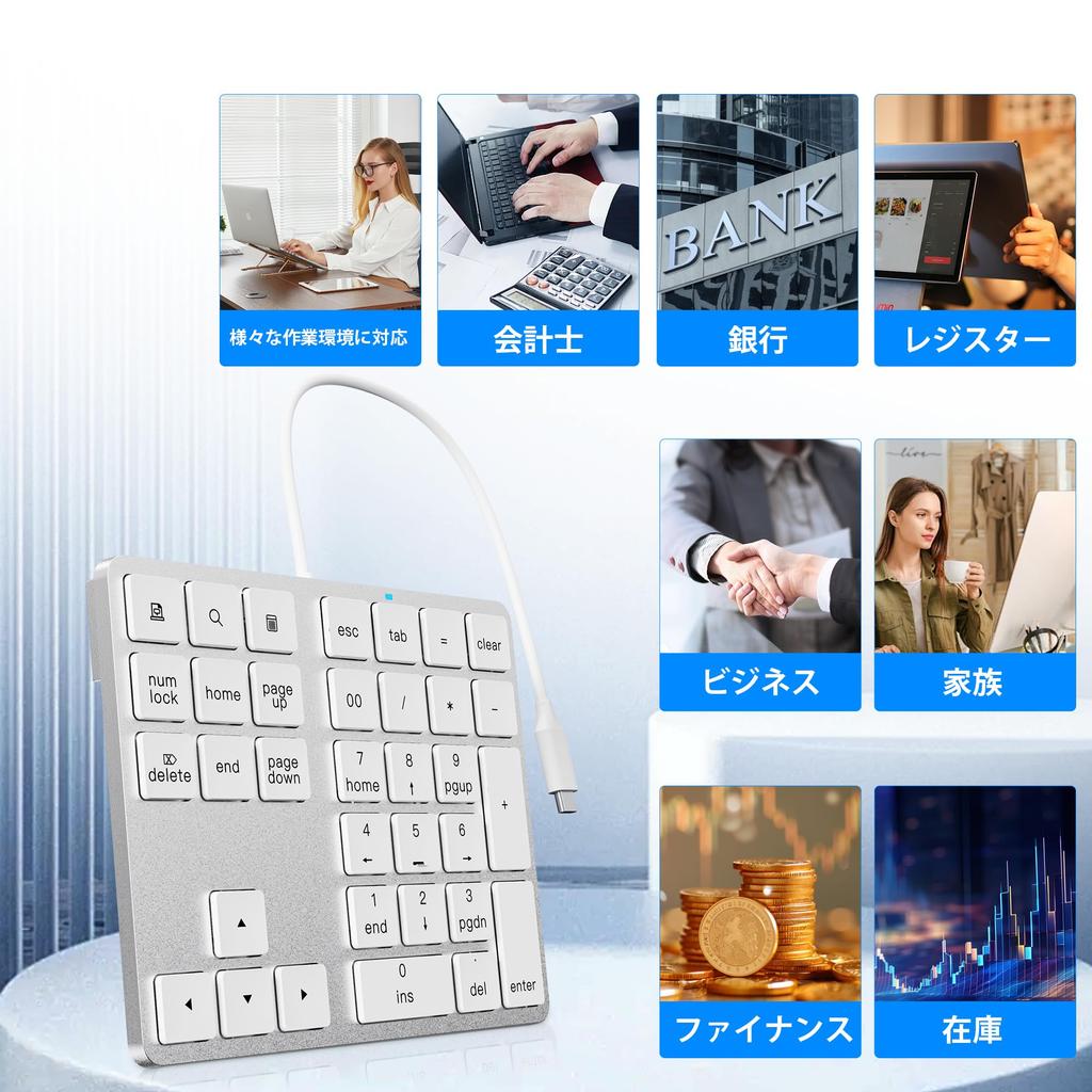 Проводная тонкая цифровая клавиатура на 34 клавиши для Mac с клавишей Tab, цифровая клавиатура пантограф, мини-клавиатура с хабом, оснащенная 2 USB-портами и 1 USB