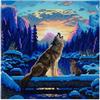 CRYSTAL ART Kit Diamond Painting 30x30cm Twilight Wolf