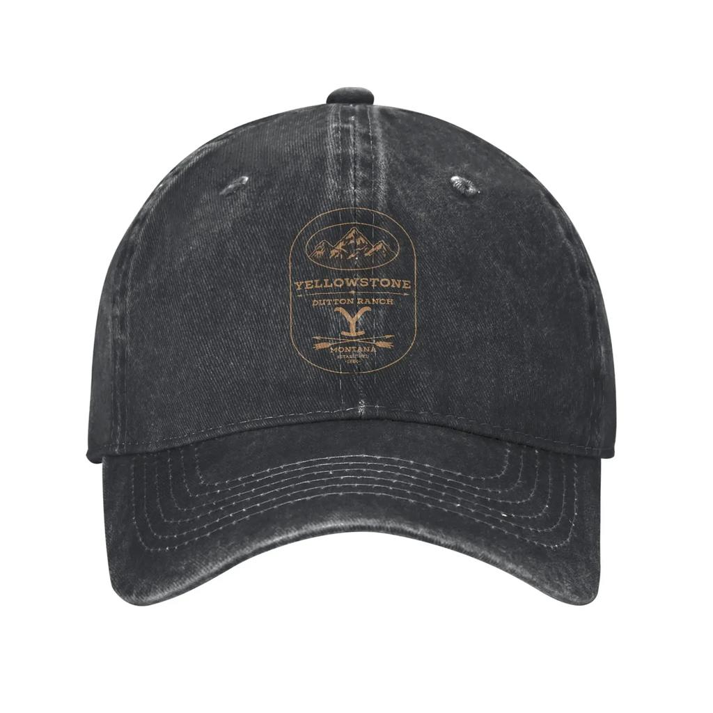 AYellowstone Потертые джинсовые бейсболки Потертая джинсовая кепка-snapback Логотип Ranch Gold Кепки для активного отдыха и бега Безструктурные кепки Ha
