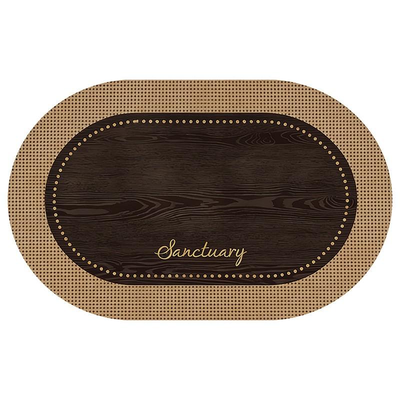 Bathroom Absorbent Floor Mat Vintage Style Non-slip Quick Dry Shower Door