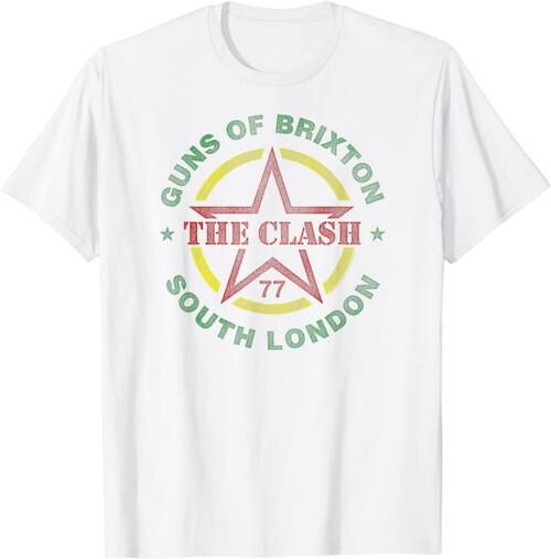 The Clash Guns Of Brixton White T-Shirt Unisex T-Shirt