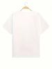 TXFemale Heart & Cross Print Casual T-Shirt Crew Neck Short Sleeves Sports Tee Women's Comfy Tops Streetwear Women Crew Neck Tees