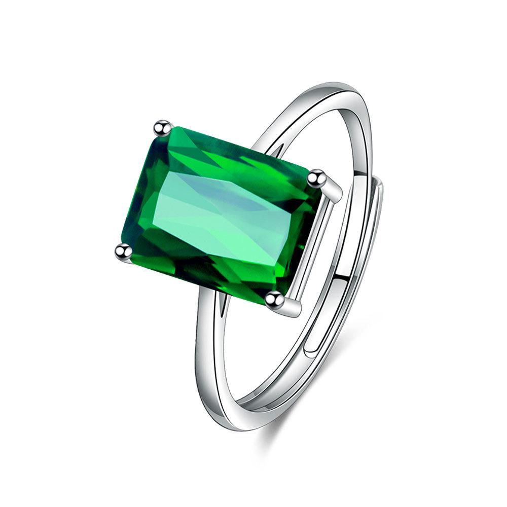 Европейский и американский романтический модный набор кольцо и квадратные серьги, ожерелье для женщин