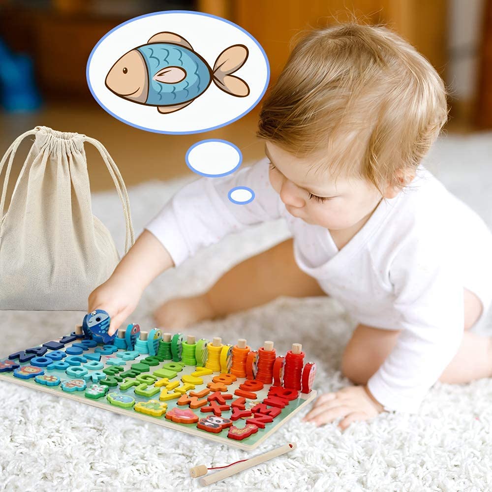 TOXINYUAN Деревянный пазл Монтессори головоломка с числами и алфавитом развивающая игрушка для детей мальчиков девочек малышей строительные блоки игрушки обучающие пособия математика