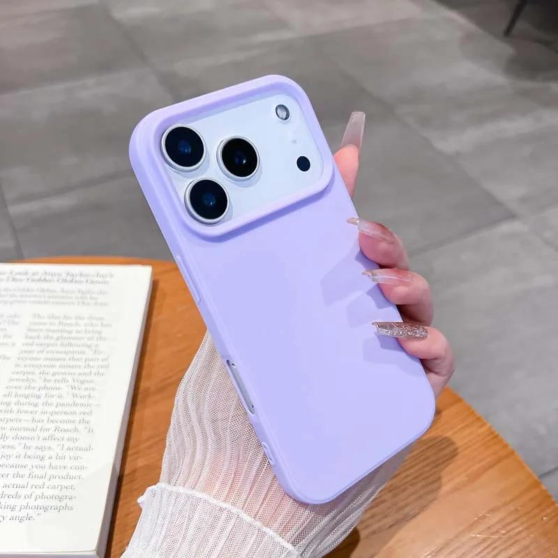 Роскошный матовый чехол из силикона TPU конфетного цвета с мягким на ощупь покрытием для IPhone 17 Air 16E 15 14 13 Pro Max, устойчивый к пятнам, противоударный чехол
