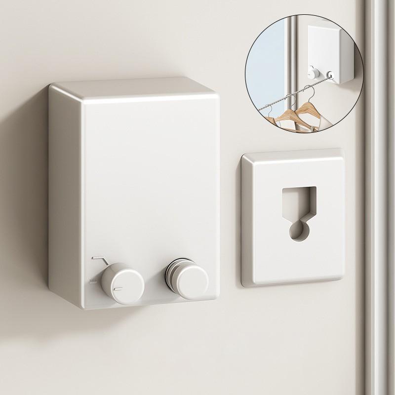 Выдвижная бельевая веревка без сверления El Настенная сушилка для одежды В помещении Стальная проволока Невидимый органайзер Вешалка для белья