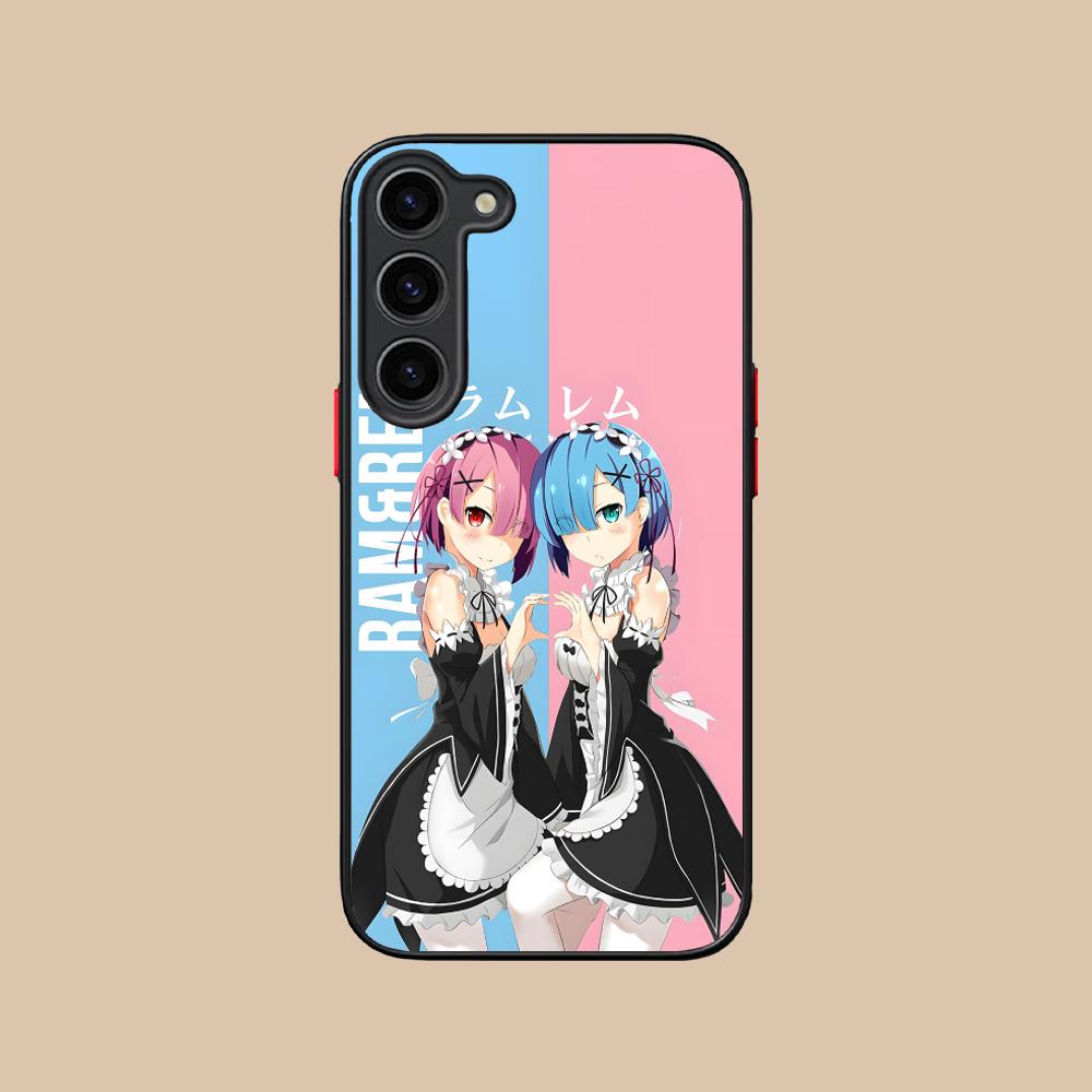 Чехол из силикона ReZero Rem Ram для мобильного телефона Samsung Galaxy S26 S25 S24 S23 S22 S21 Plus FE Ultra Цветной чехол