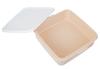 Sanko Plastic Rio Pack Bento BoxPicnic Case, 3 Tiers with 3 Side Plates, Earth Beige, Approx. 8.2" W x 7.7" D x 7.7" H