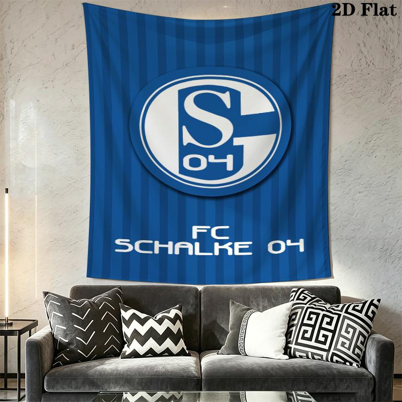 Schalke 04 Wall Tapestry Aesthetic Wall Hanging Printed Fabric Blanket Decorative Tapestries for Bedroom Living Room Home Decor