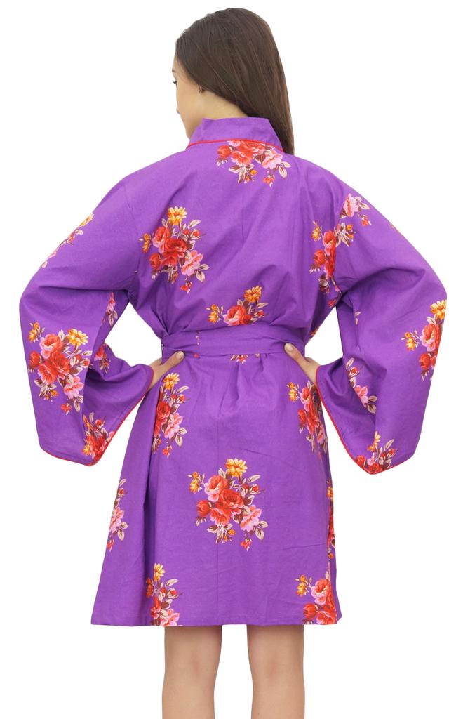 Bimba Женский цветочный принт, черное длинное кимоно для подружек невесты с поясом -