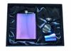 Rainbow Hip Flask Set with Two Glasses In an Elegant Box