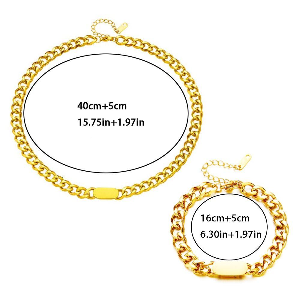 Simple Titanium Steel Necklace Solid Color Punk Necklace Bracelet Decoration