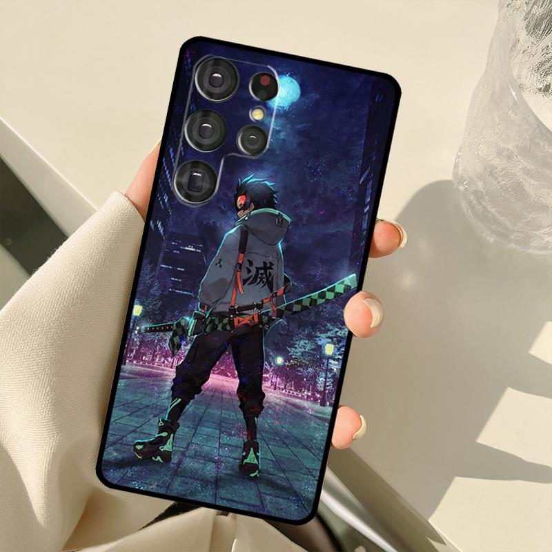 Чехол аниме «Demon Slayer Tanjiro» для Samsung Galaxy S22 Ultra S20 FE Note 20 Note 10 S8 S9 S10 Plus S21 Ultra Cover